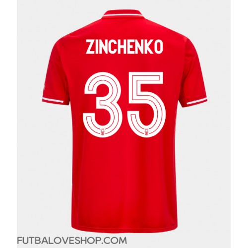 Dres Nottingham Forest Oleksandr Zinchenko #35 Domáci 2025-26 Krátky Rukáv